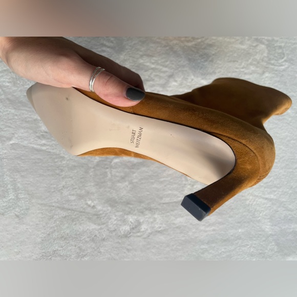 Stuart Weitzman Rapture 75 Suede Bootie in Bridle - Picture 5 of 16